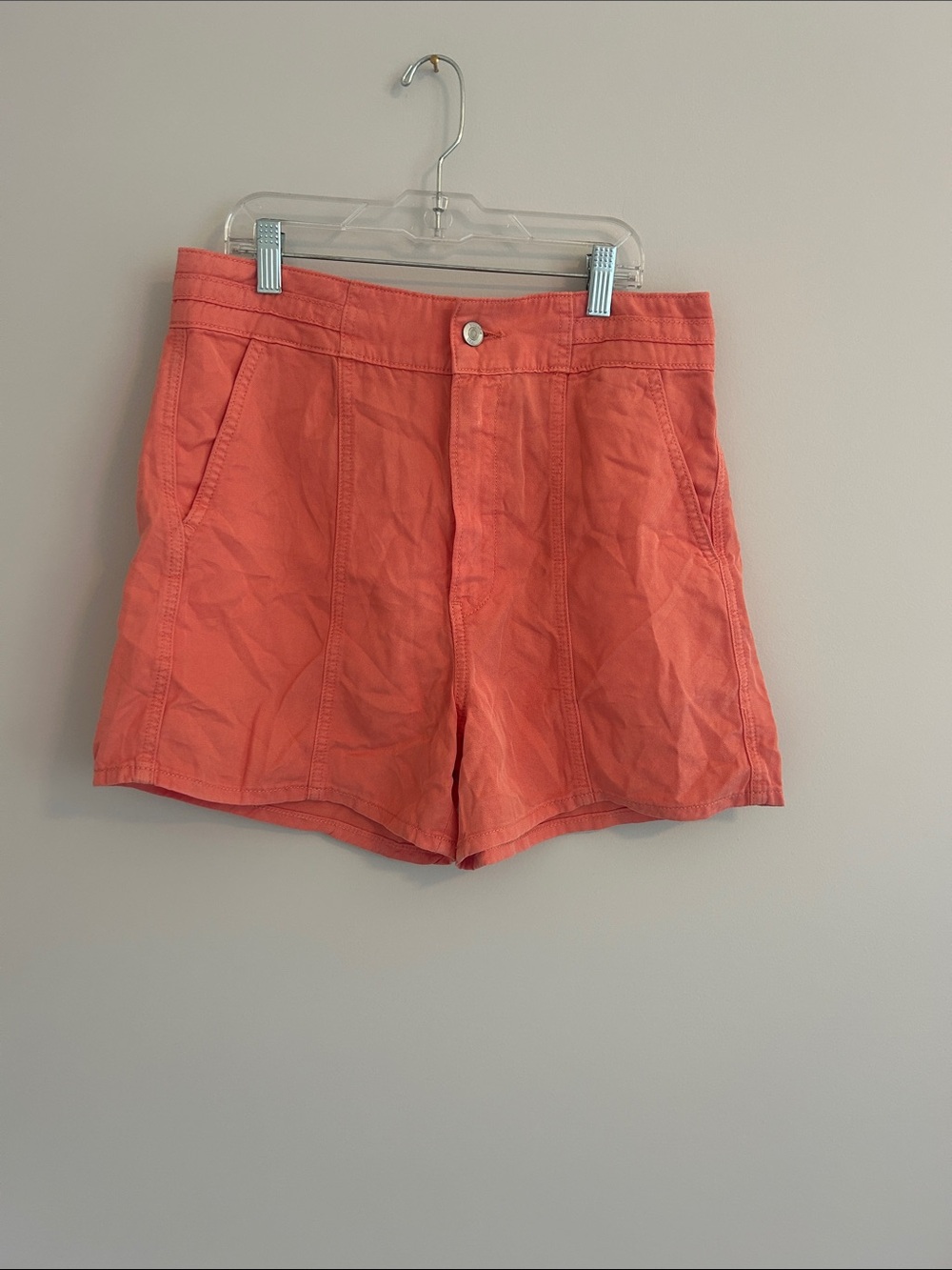 Hudson Jeans Coral-Orange Flat Front Women's Shorts Papaya Collection Size 29